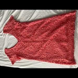 Coral, lace, BB Dakota dress